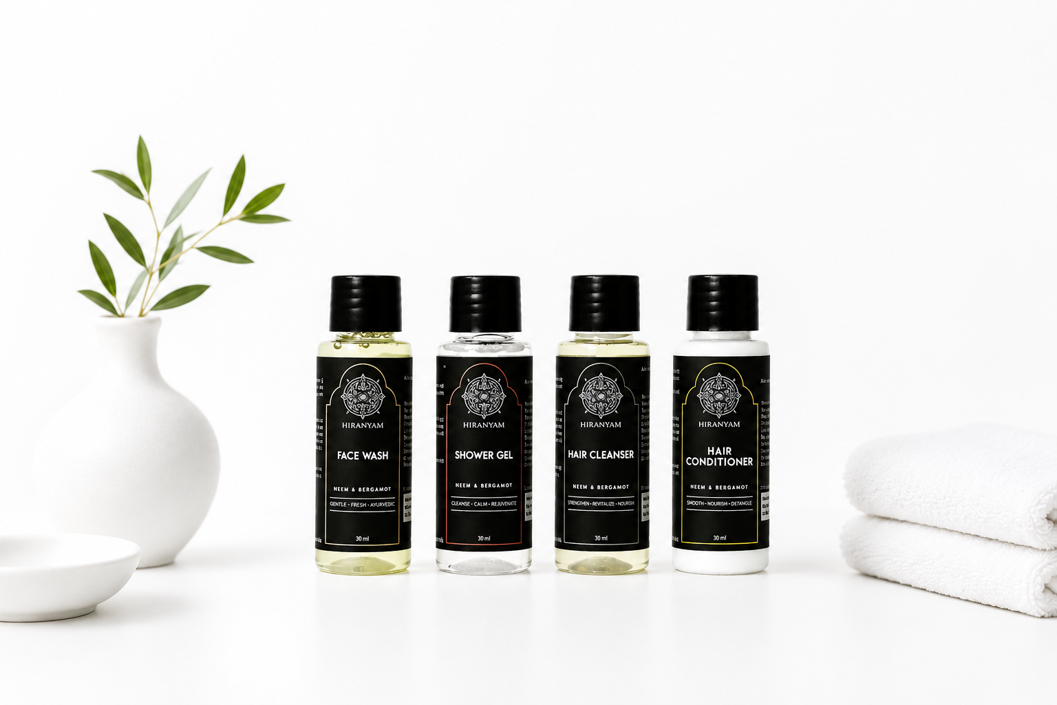 Hiranyam Neem & Bergamot product lineup